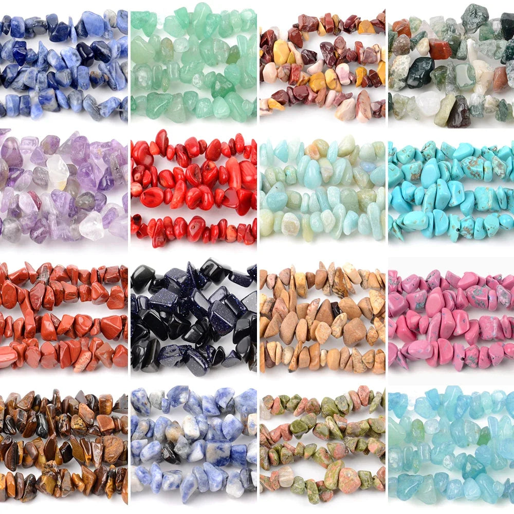 Natural Stone Chips Beads Irregular Gravel For Jewelry Making