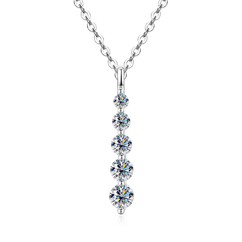 Moissanite Pendant Necklace D VVS1 14K Gold Filled