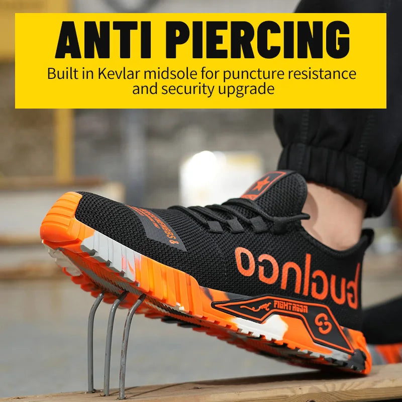 Safety Shoes With Steel Toe Puncture Resistant