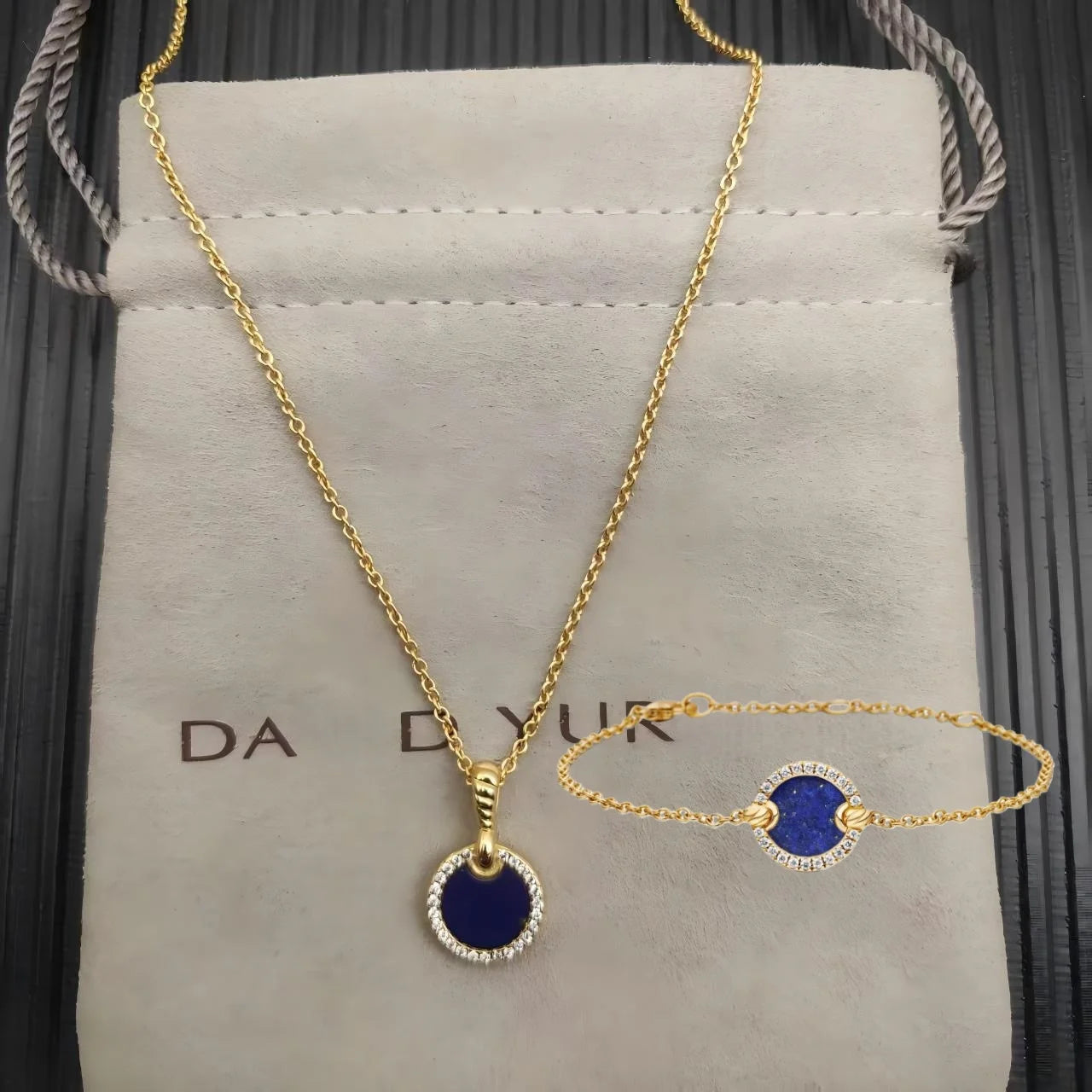 Necklace and Bracelet Set Gold