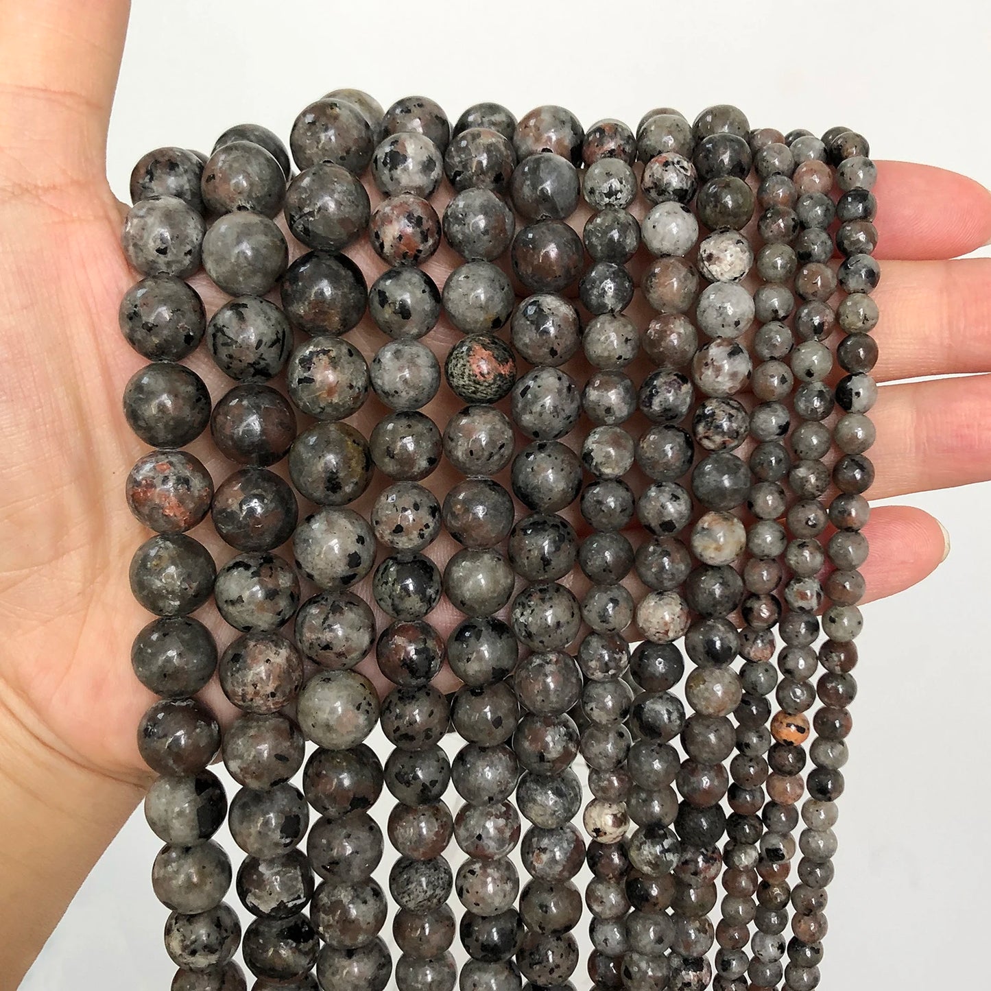 Natural Stone Round Beads Yooperlite Fire Sodalite Loose Spacer Beads