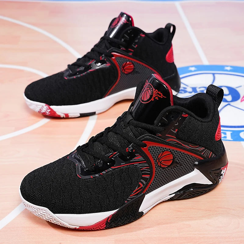 Mens Basketball Shoes Lightweight Breathable Anti Slip