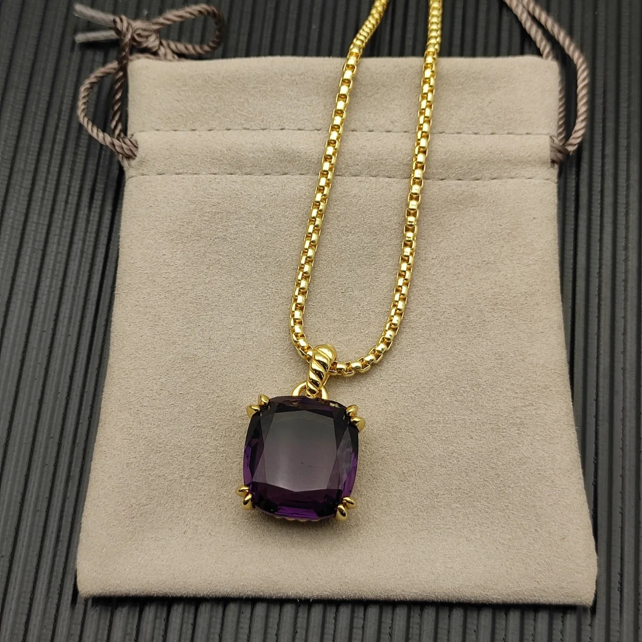 Necklace Gold Crystal Marbella