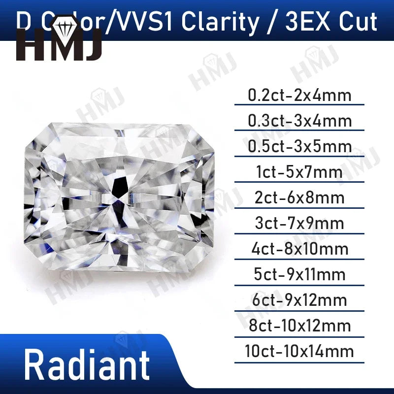 Moissanite Diamond Loose Stone Round Brilliant
