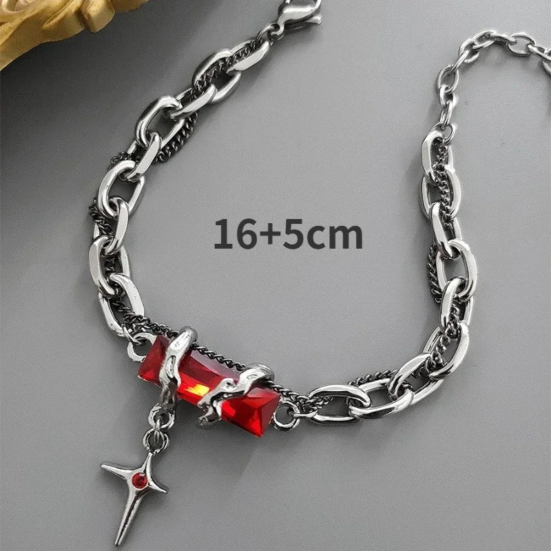 Bracelet Stainless Steel Zircon Star Chain Bracelet