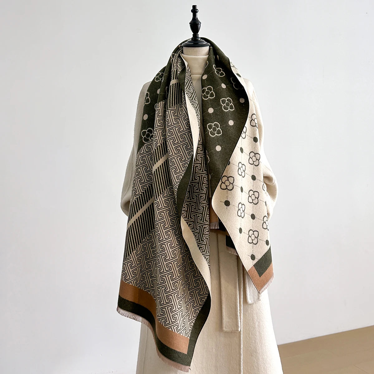 Cashmere Faux Scarf Thick Luxury Shawl