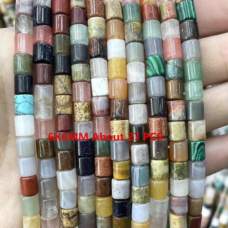 Natural Stone Beads For Jewelry Making Agate Quartz Wheel Beads