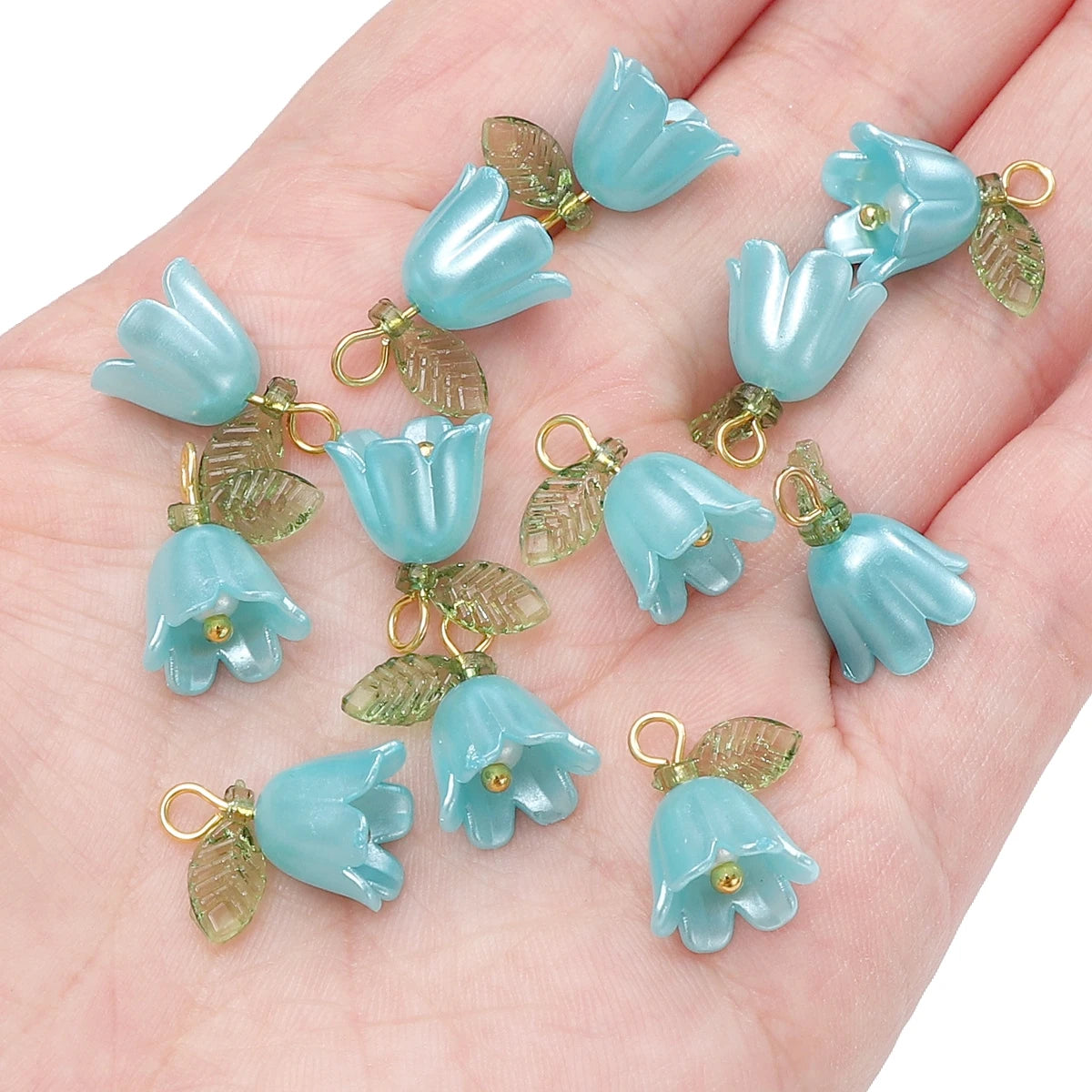 Acrylic Lily of the Valley Flower Bud Beads for Jewelry