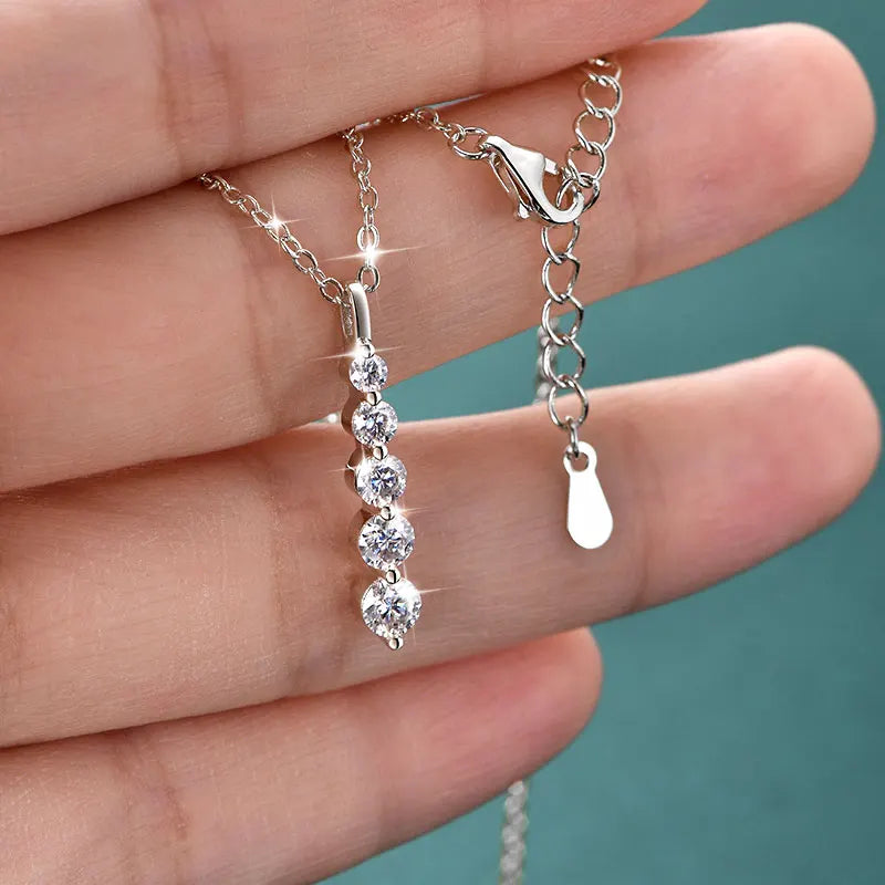 Moissanite Pendant Necklace D VVS1 14K Gold Filled