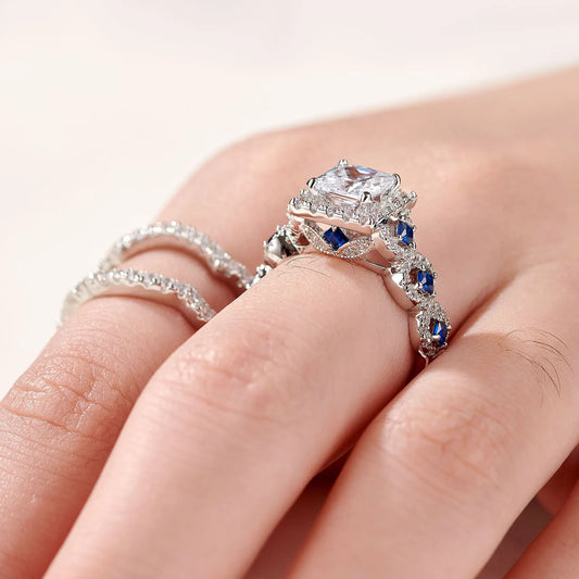 3-Piece Rings Set  925 Silver