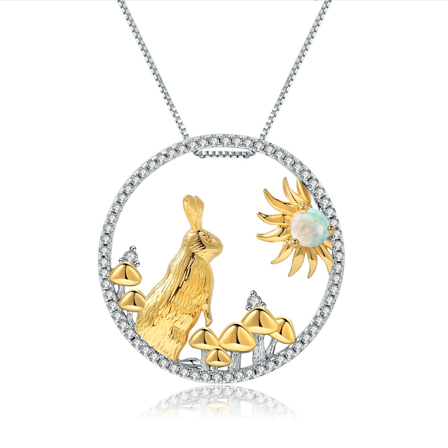 925 Necklace Silver Blue Topaz Dragon Pendant