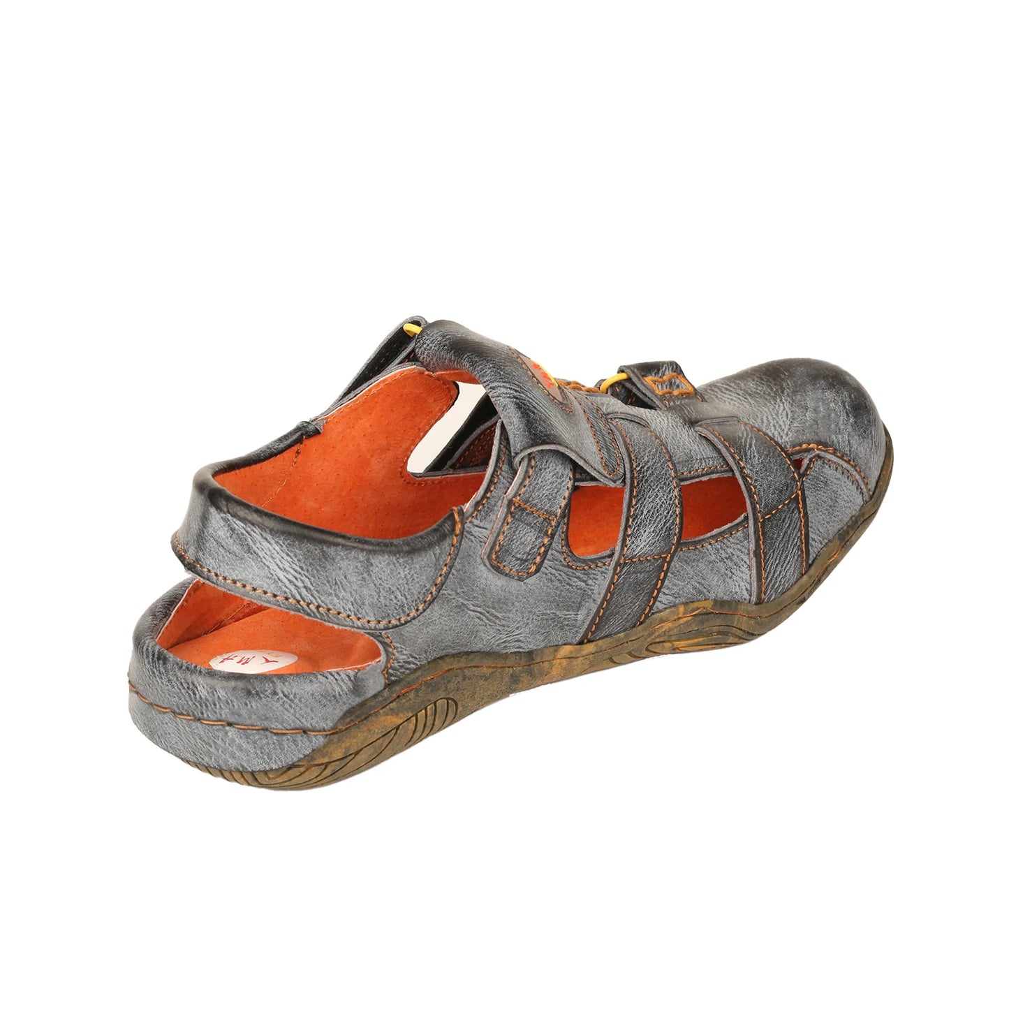 Women's Leather Sandal Closed Toe With Hook Loop