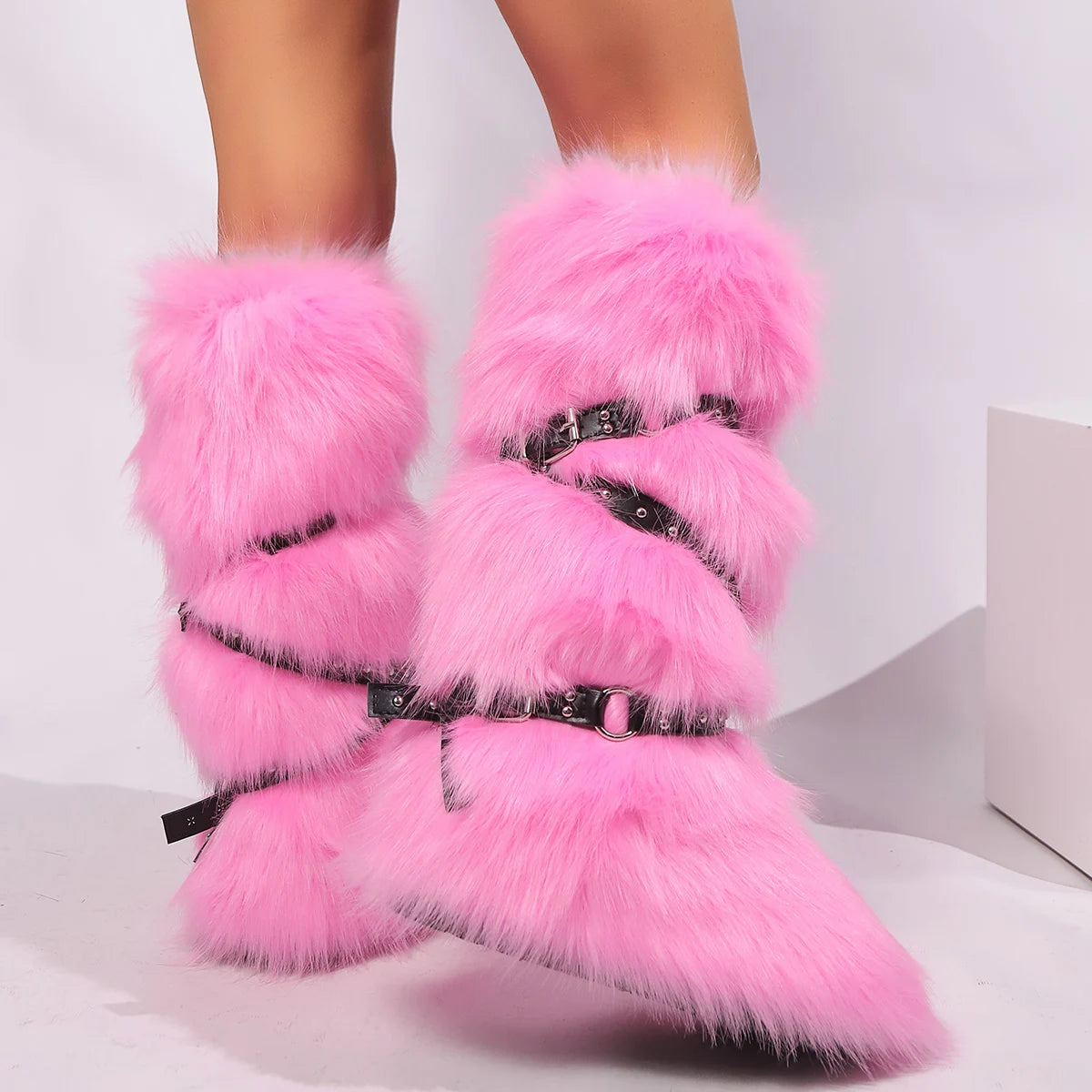 Boots Slip On Rivet Runway Shoes