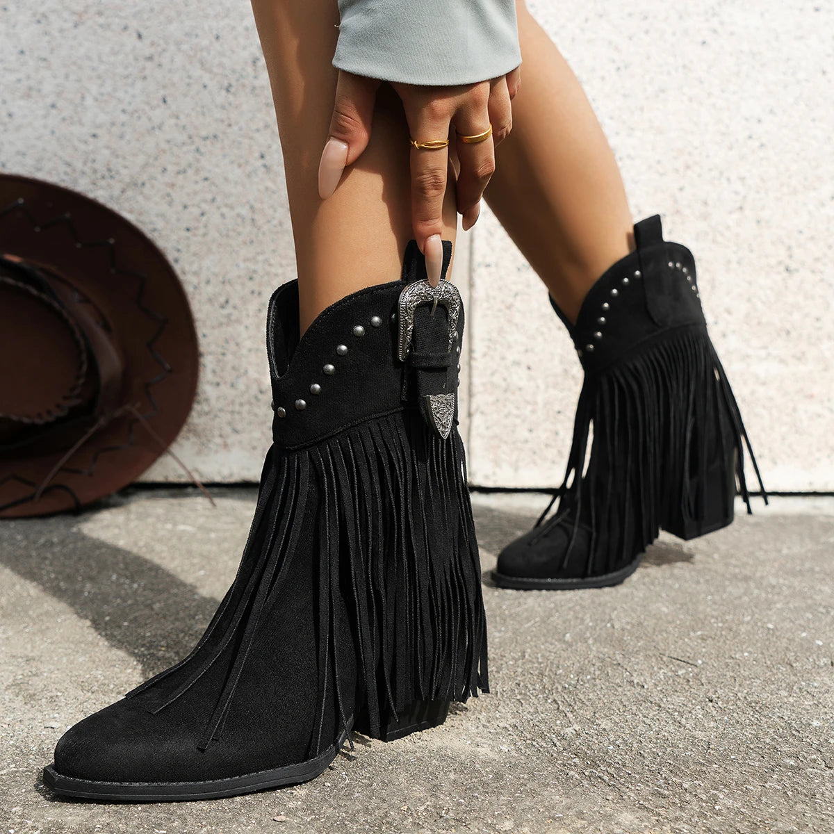Boots Cowboy Western With Tassel