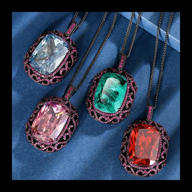 Copper Bottom Gold Plated Pendant Necklace With Zircon