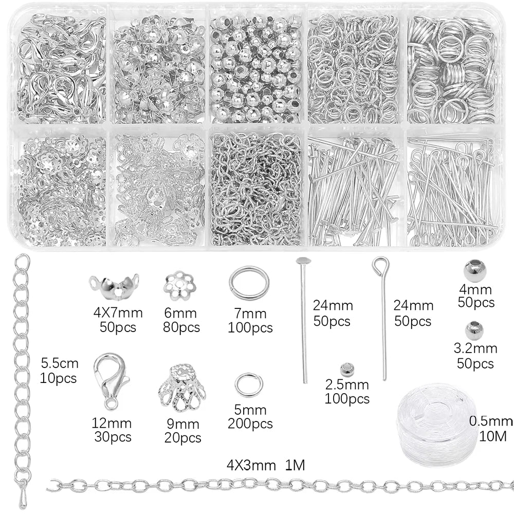 DIY Jewelry Starter Kit Beads Findings Earrings Necklaces