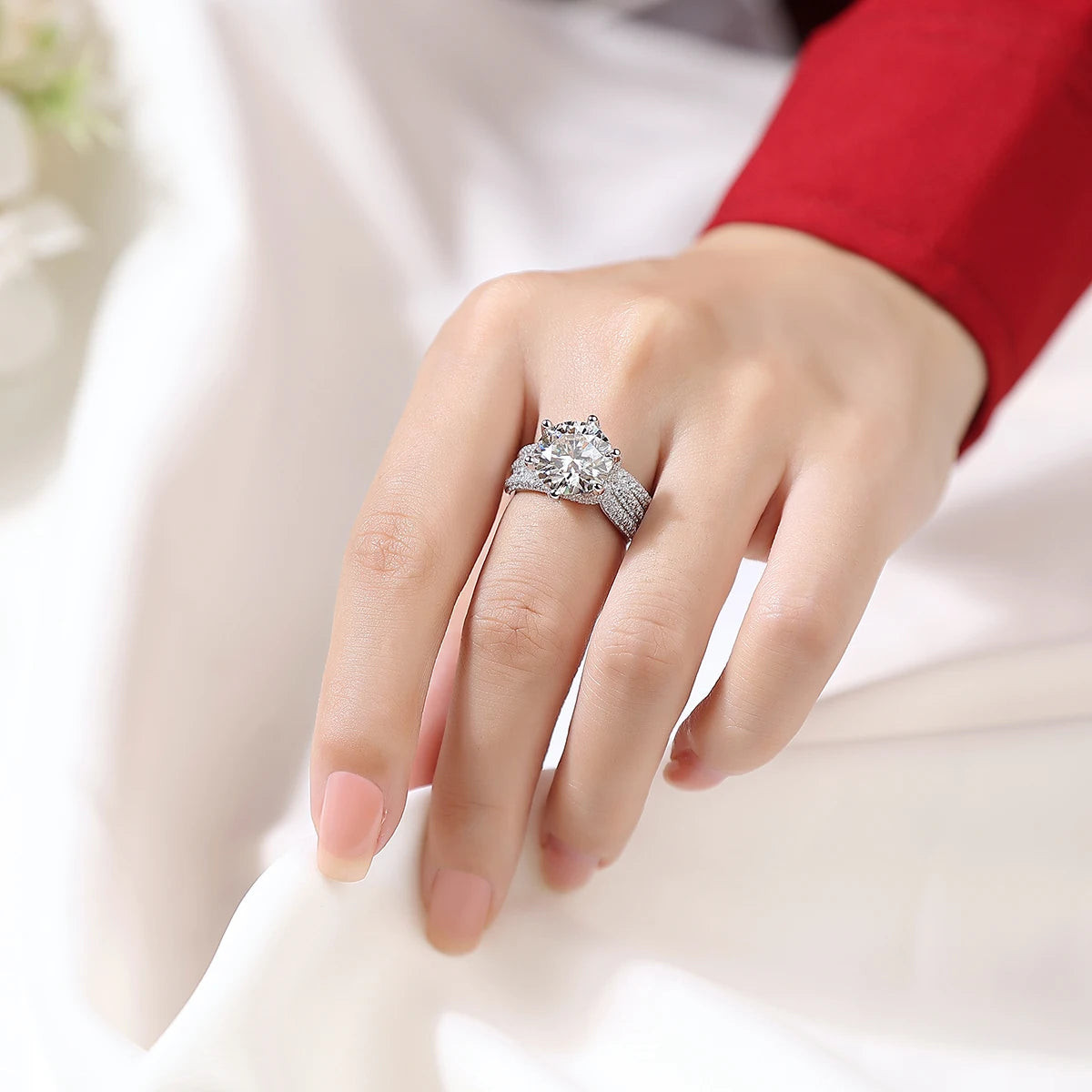 5ct Moissanite Ring 925 Sterling Silver