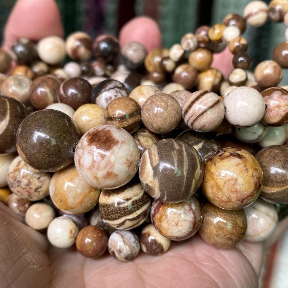 Australian Zebra Jasper Beads for Jewelry Making
