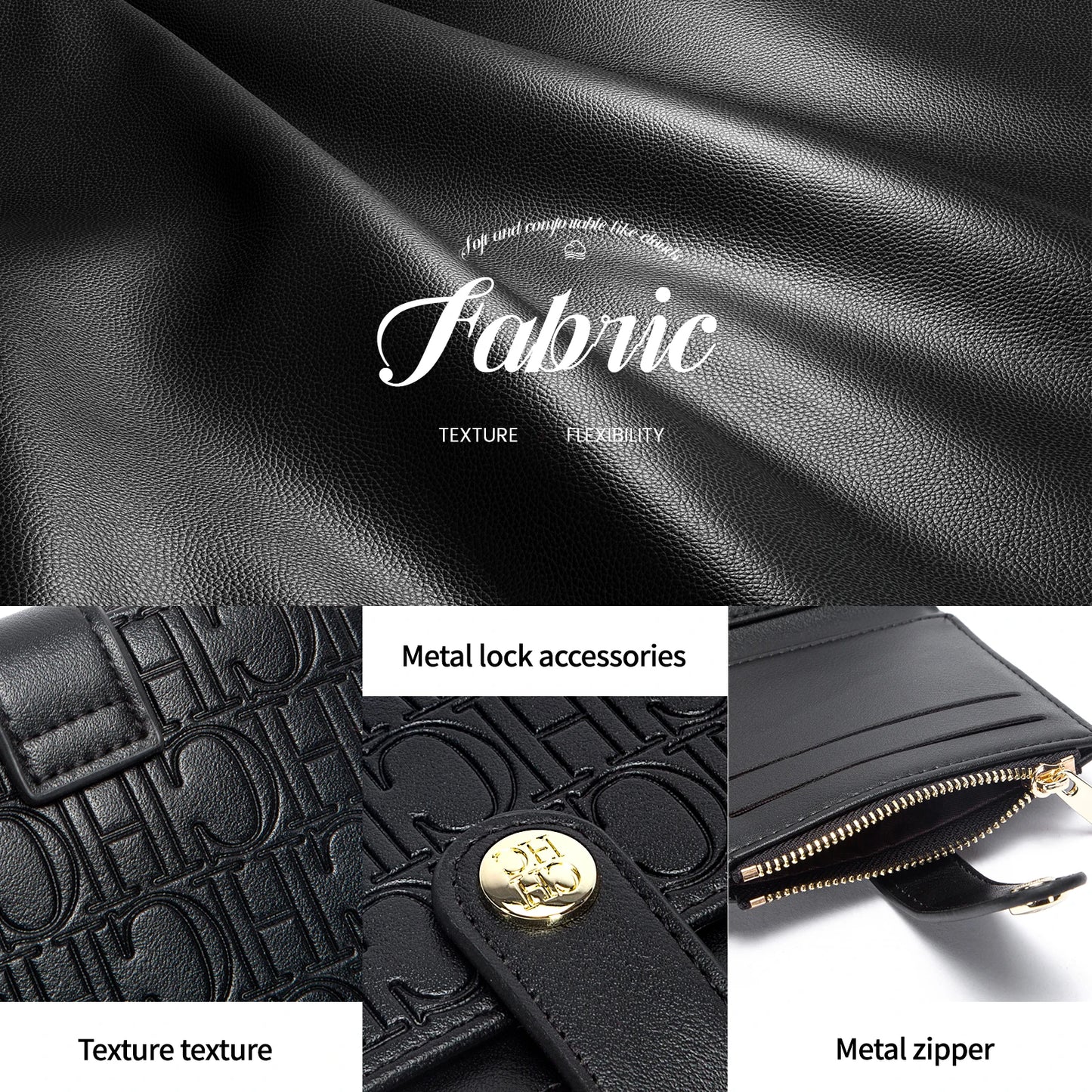 CHCHCN Fashion Classic Retro Wallet Card Holder Universal Letter Printed