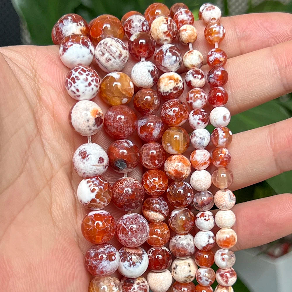 Agate Beads Round Spacer For Jewelry Making