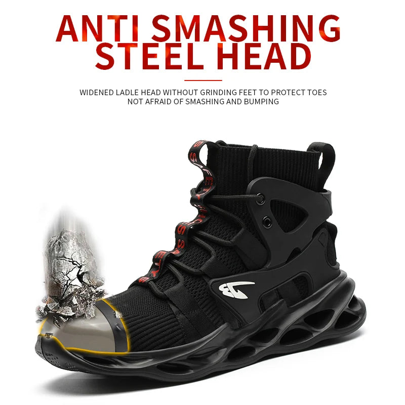 Mens Breathable Anti Puncture Safety Shoes