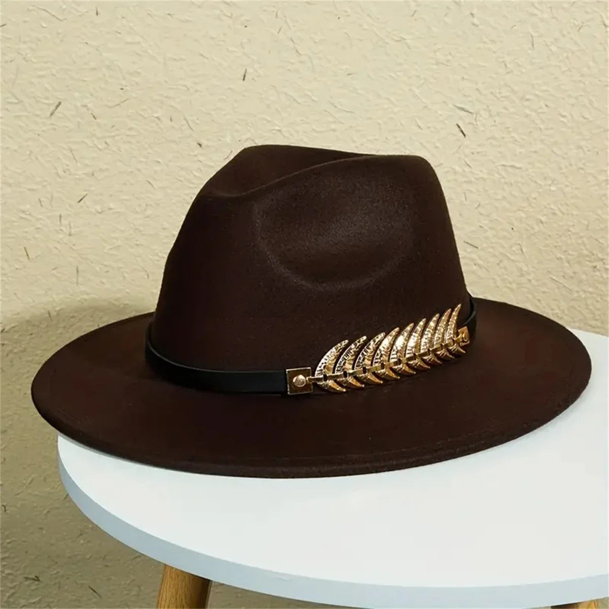 Western Hat Tweed Flat Brim Sunshade Lightweight
