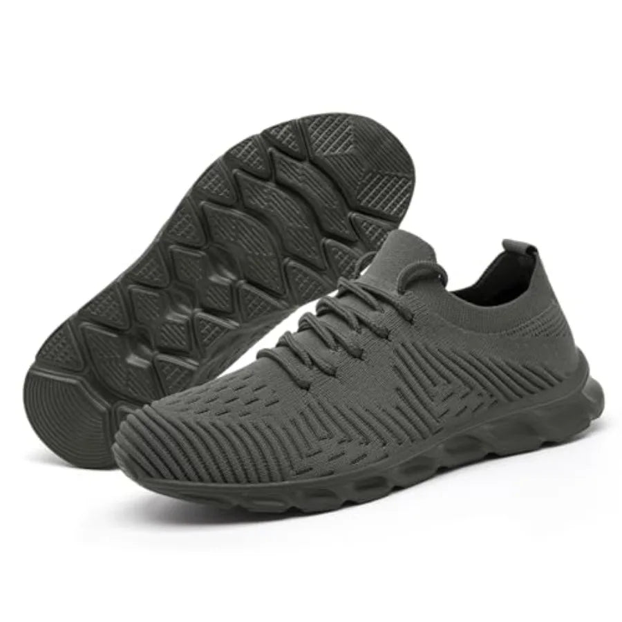 Men's Running Shoes Non Slip Lightweight Breathable Mesh Athletic Sneaker