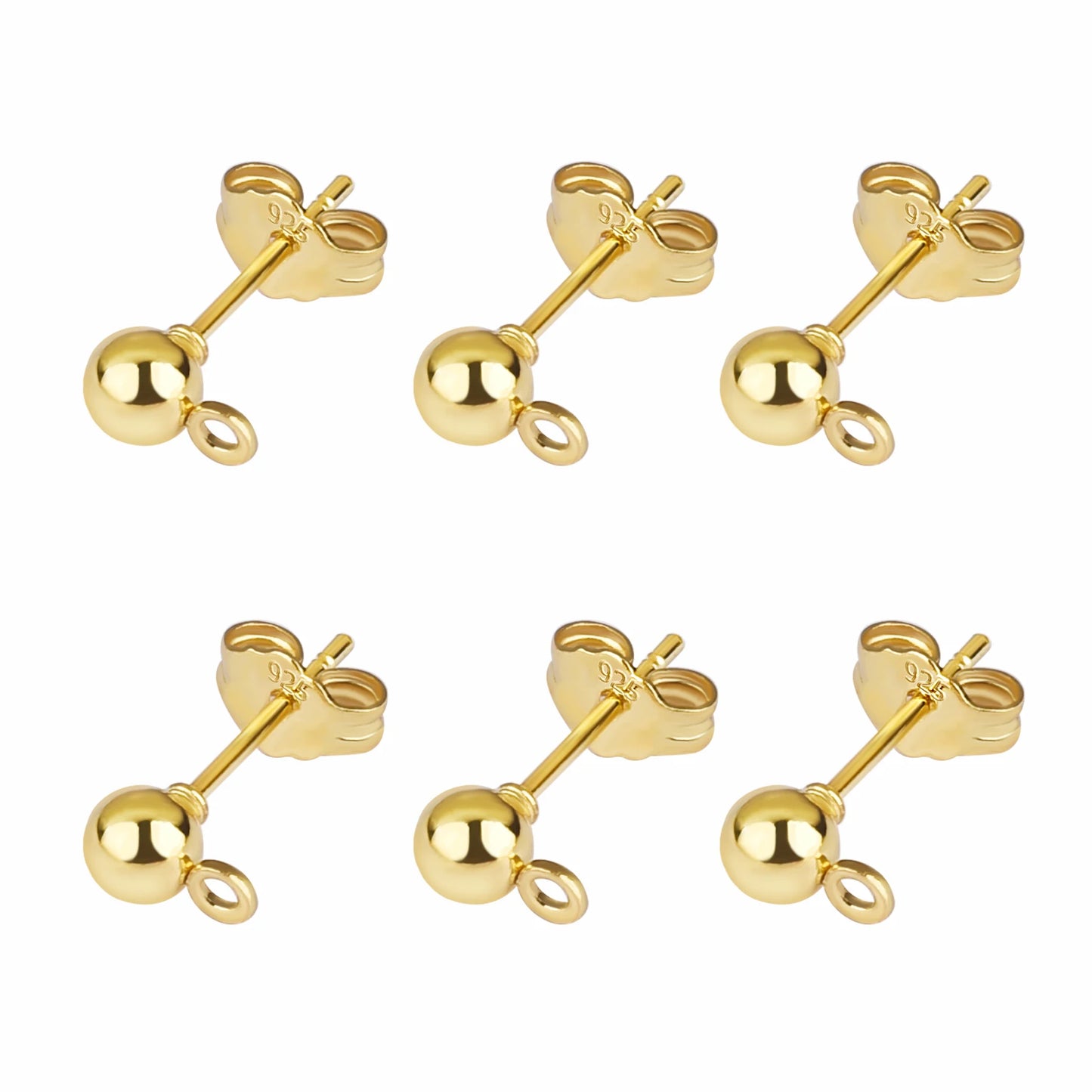 925 Silver Earring Studs Blank Post Base Pins