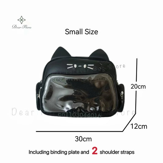 Korean Kawaii Cat Ita Bag PU Shoulder Crossbody Harajuku Style