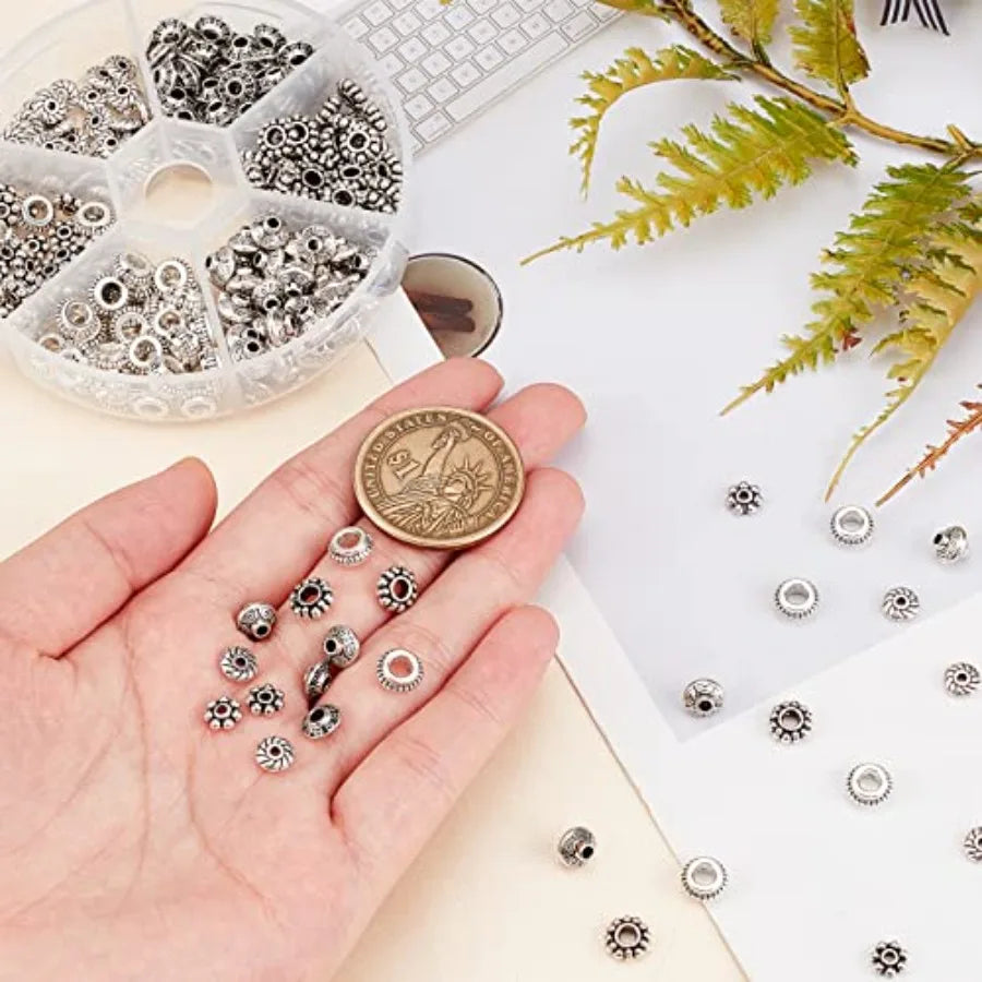 Antique Style Spacer Beads Set 300 Pcs Tibetan Metal Alloy Bracelet