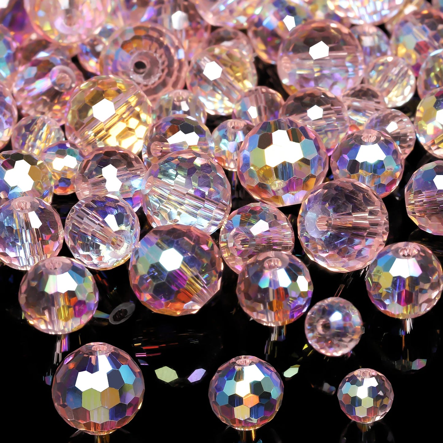 Austrian Crystal Glass Beads Faceted Round Beads For Jewelry Making