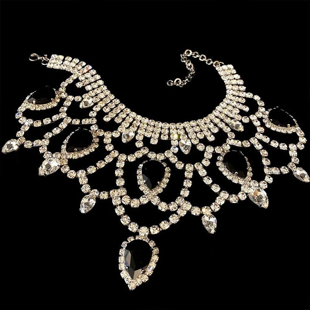 Necklace Rhinestone Water Drop