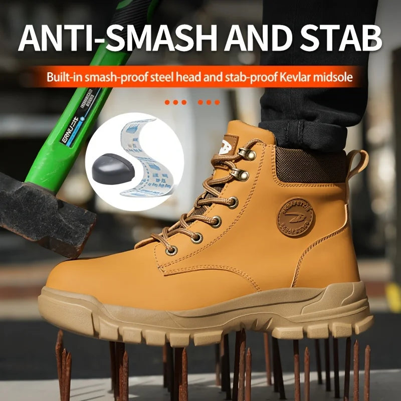 Mens Steel Toe Oil Resistant Slip Resistant Boots
