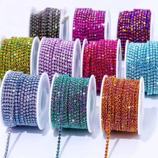 Rhinestones Cup Chain Trim Crystal Strass For Needlework