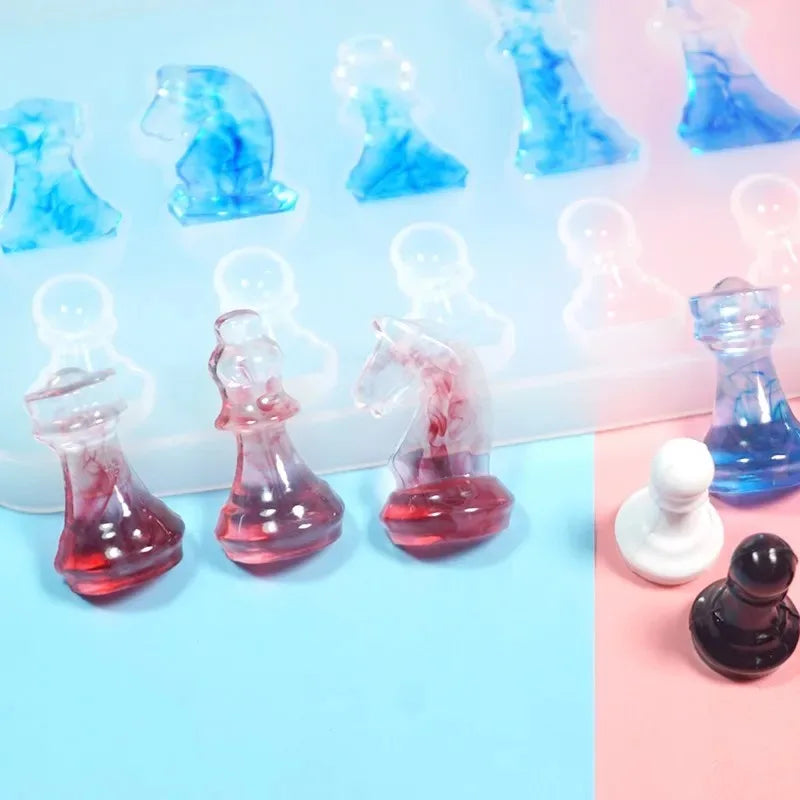SILIKE LUFEI Chess Shape Silicone Mold Pendant For Jewelry Resin
