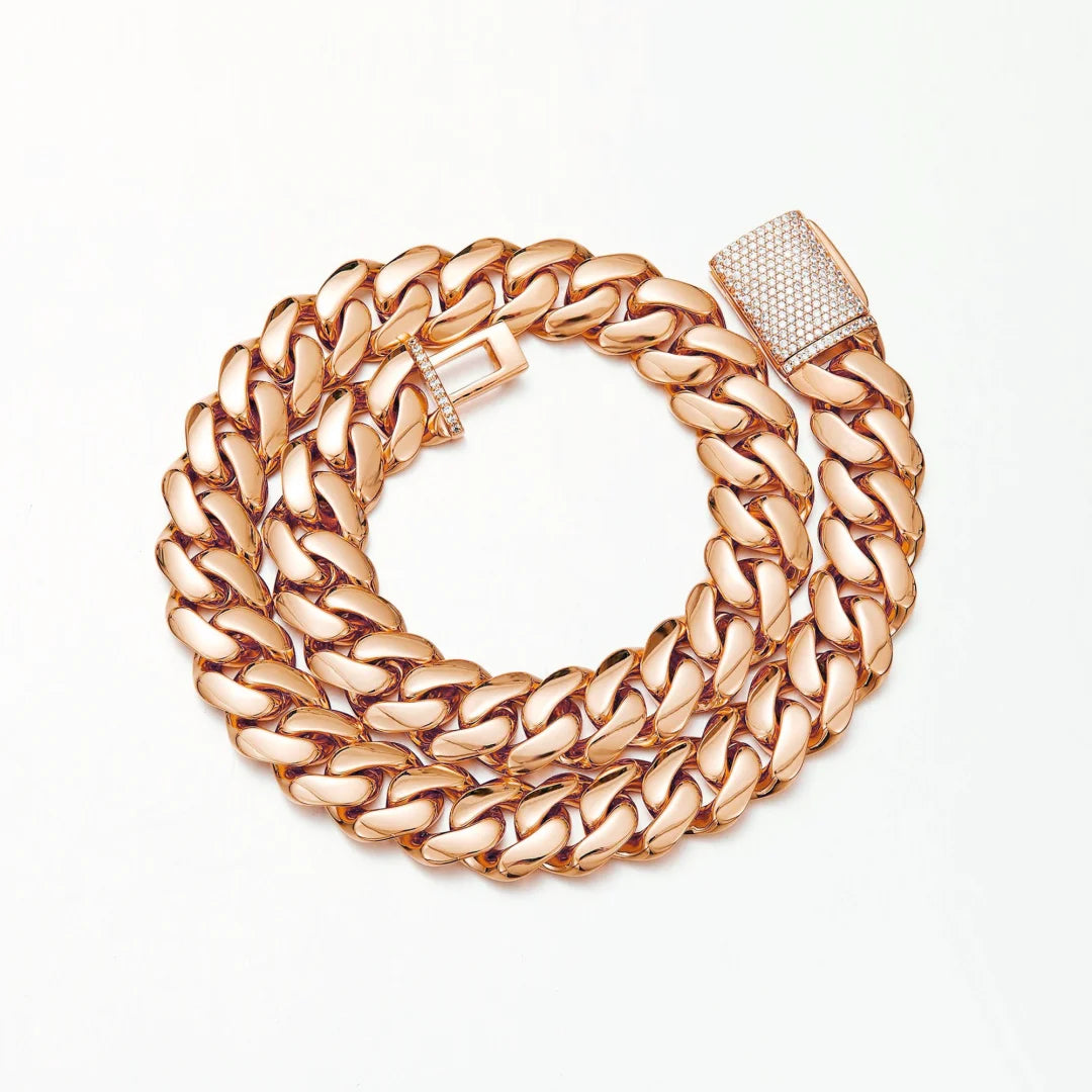 Necklace Iced CZ Box Clasp