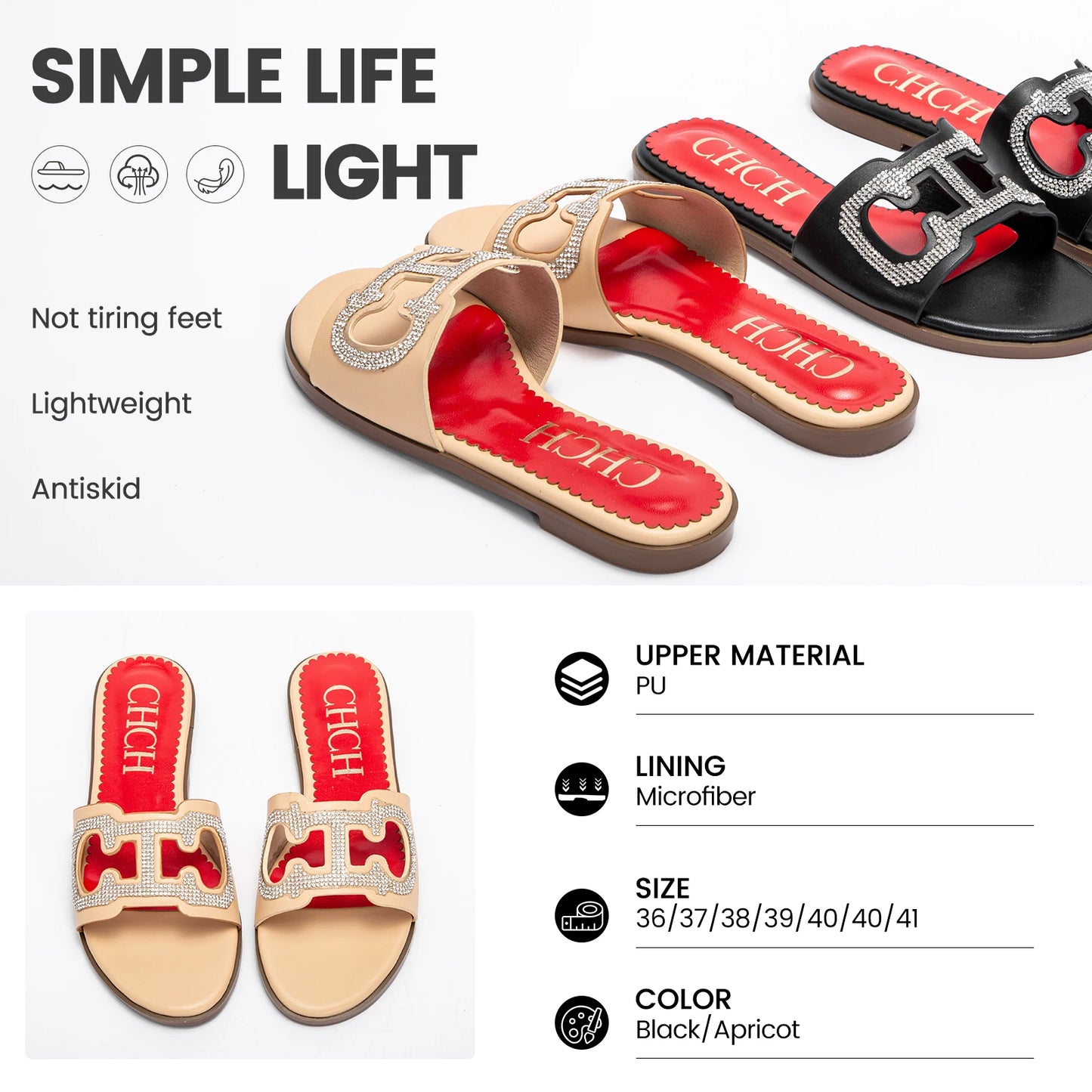 Women Slippers Full Diamond Design