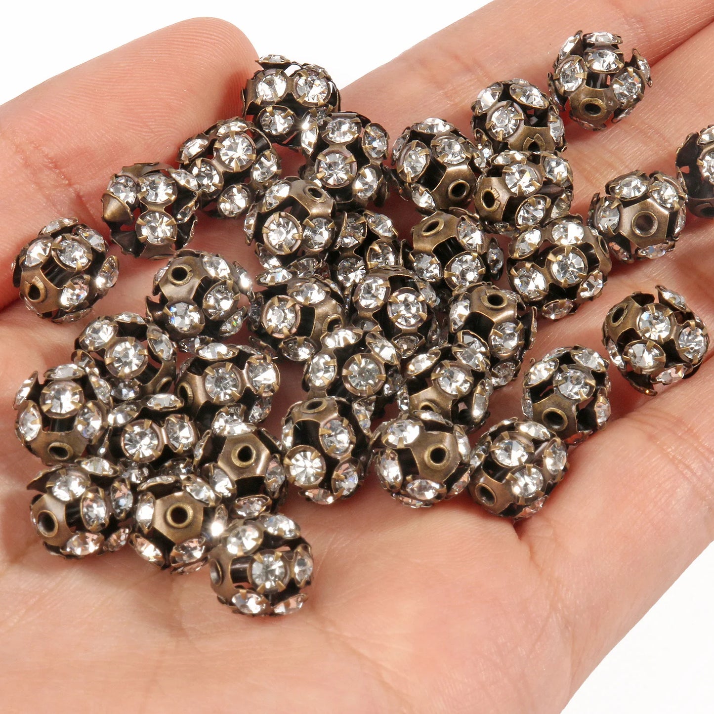 Rhinestone Ball Shape Beads For Jewelry Making