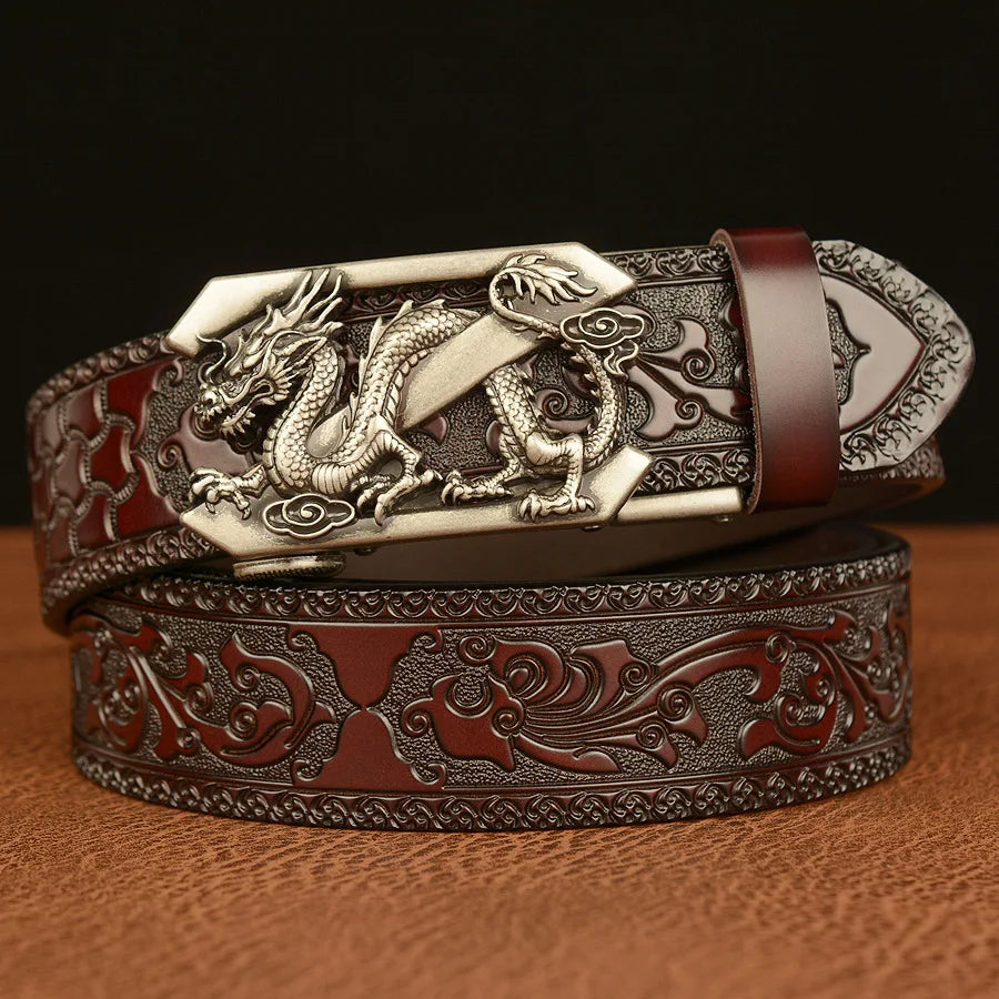 Dragon Belt Automatic Buckle Casual Style