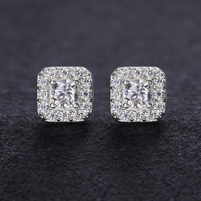 Earrings 925 Sterling Silver Moissanite