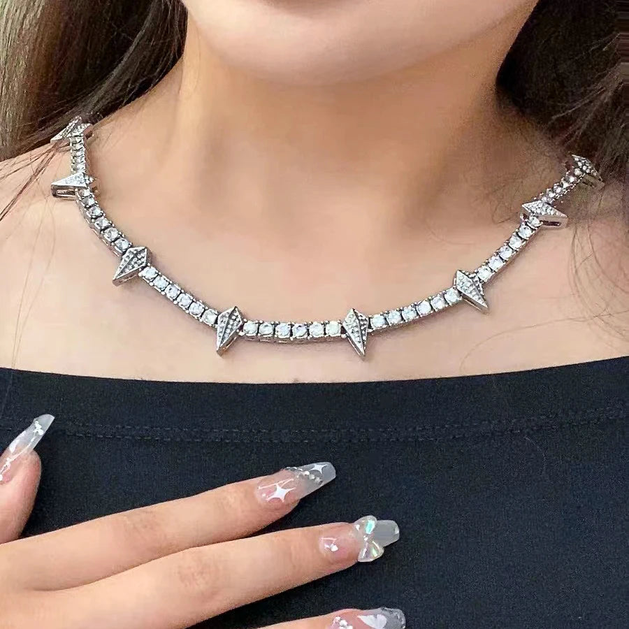 Tennis Chain Rivet  Cubic Zirconia