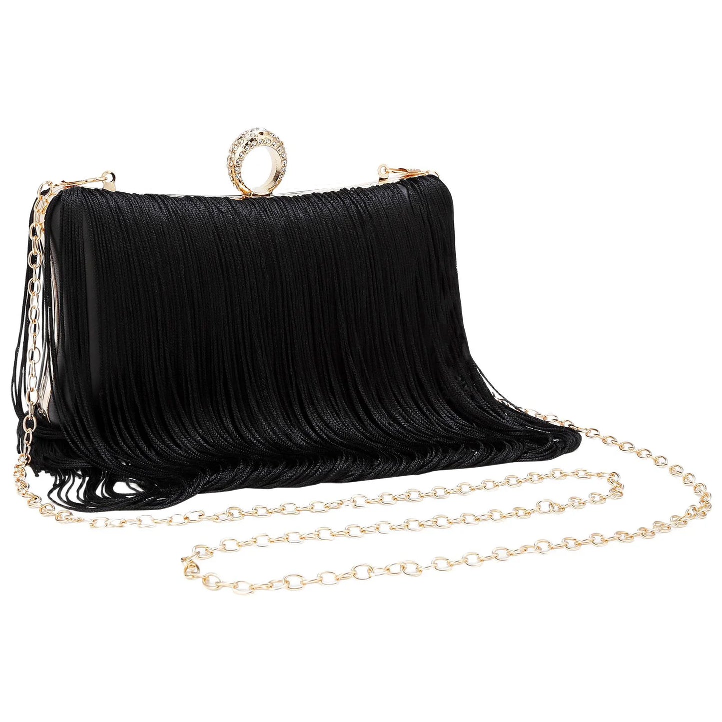 Evening Tassel Beaded Clutch Bag For Women Crossbody Party