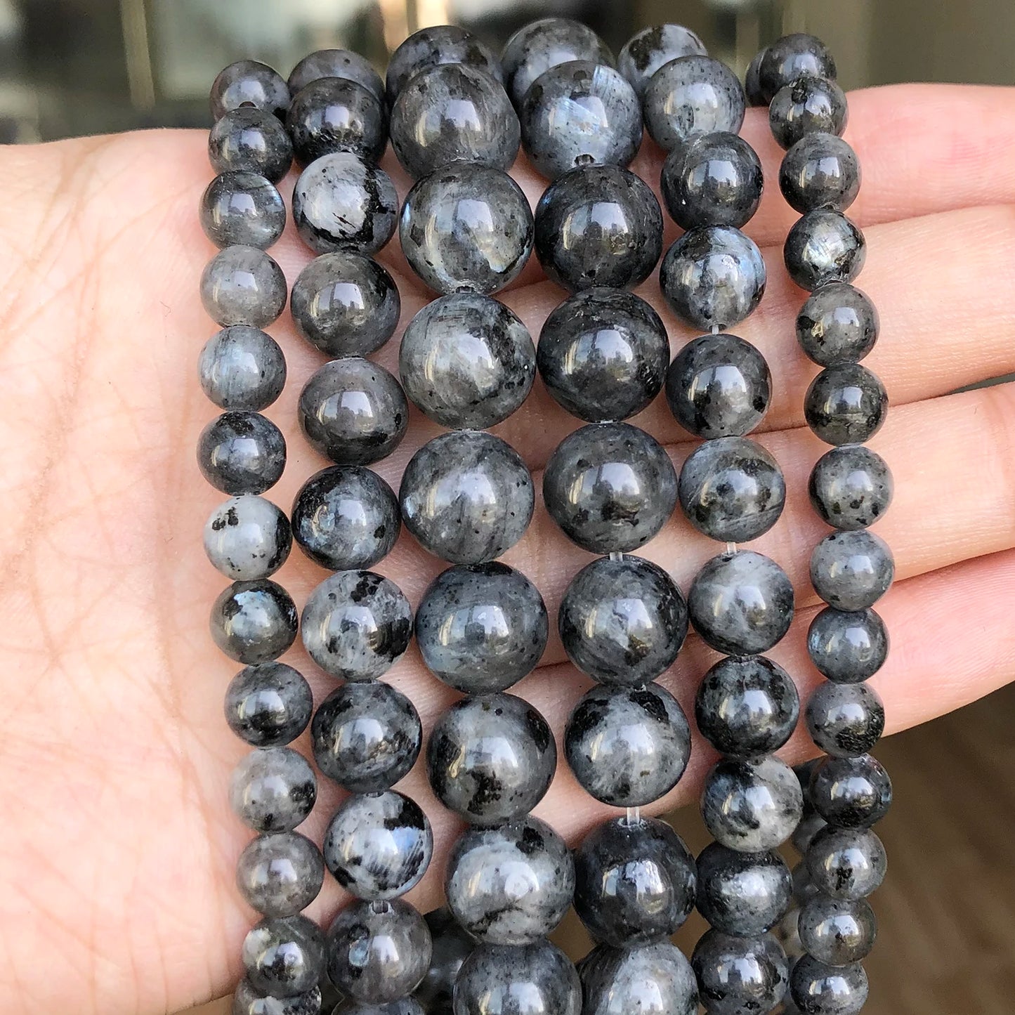 Natural Stone Round Beads Yooperlite Fire Sodalite Loose Spacer Beads