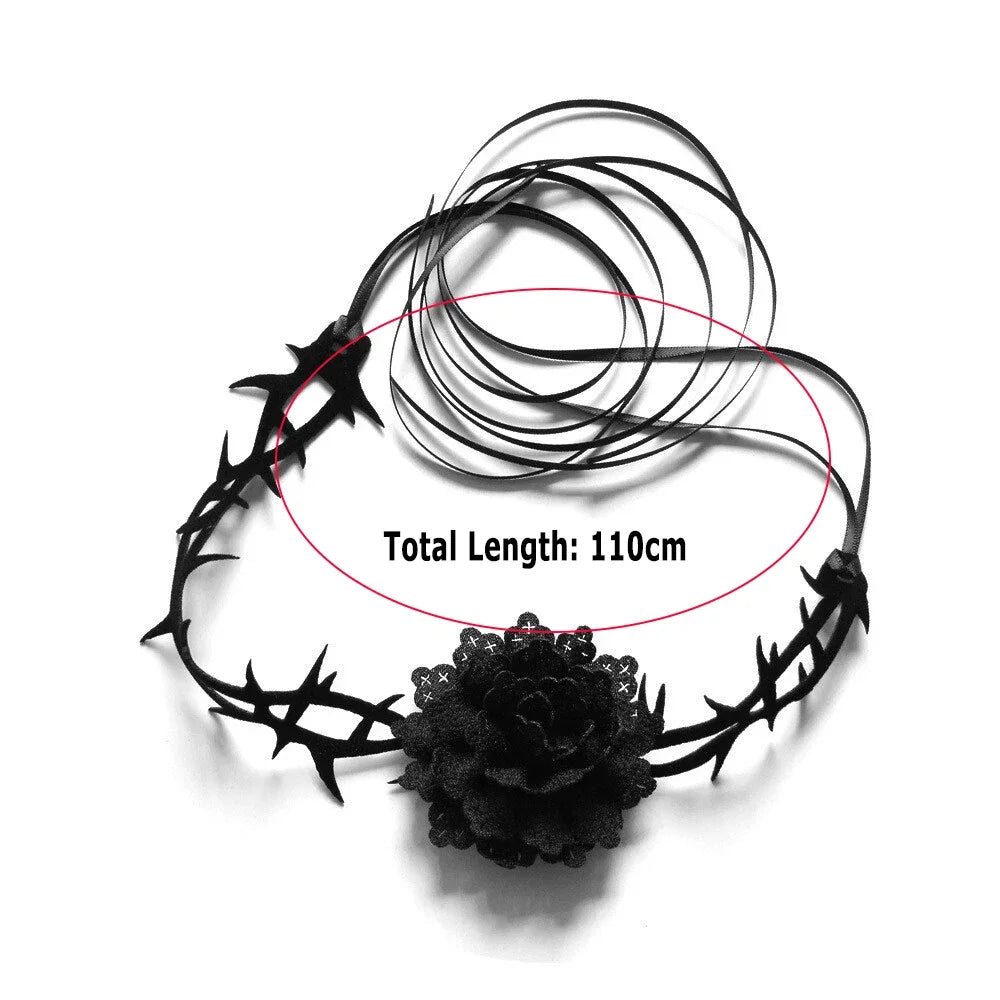 Necklace Rose Thorn Lace Choker Necklace