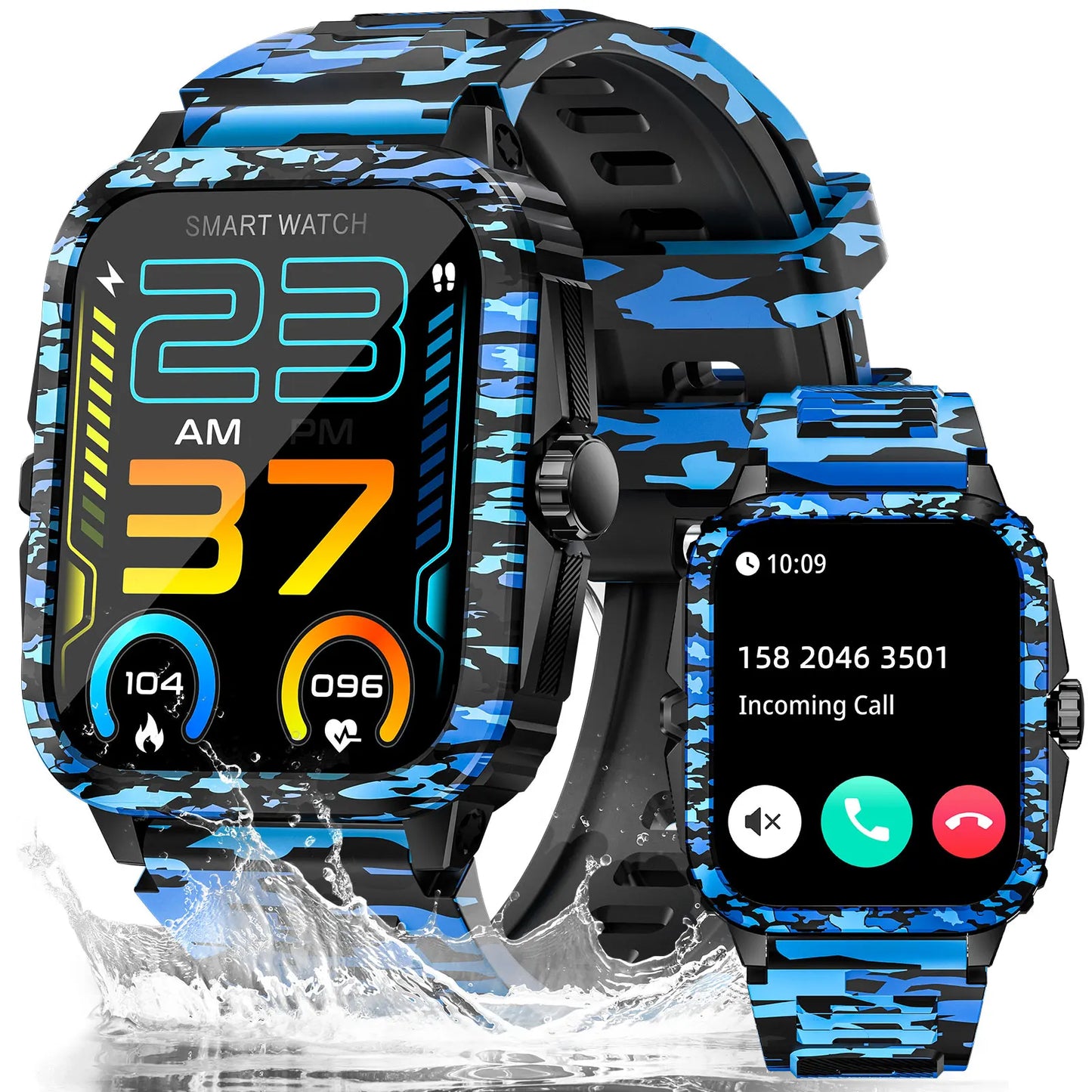 LaNikar Smart Watch KT71 3ATM Heart Rate Bluetooth