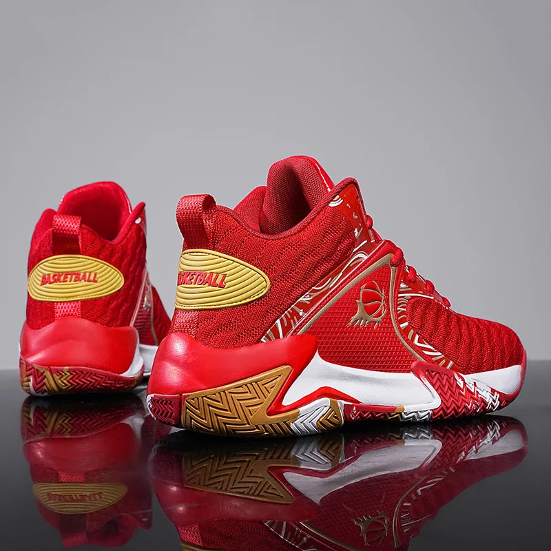 Mens Basketball Shoes Lightweight Breathable Anti Slip