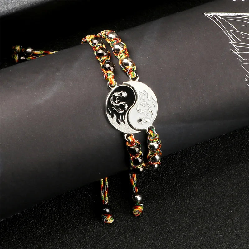 Bracelet Dragon Two Piece Set Yin Yang Jewelry