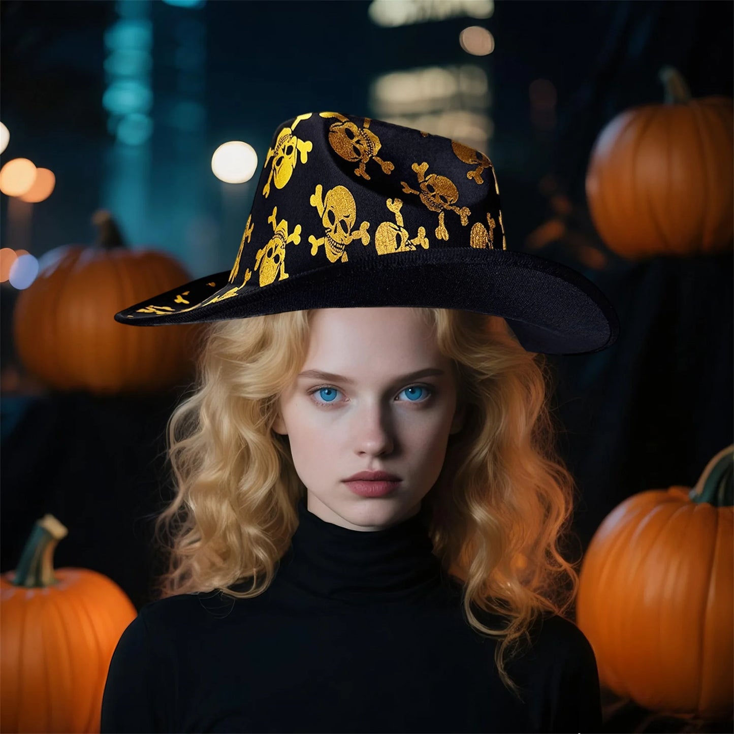Rhinestone Cowboy Hat Wide Brim Western Jazz
