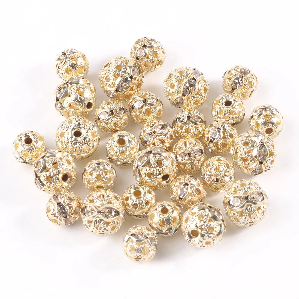 Rhinestone Ball Shape Beads For Jewelry Making
