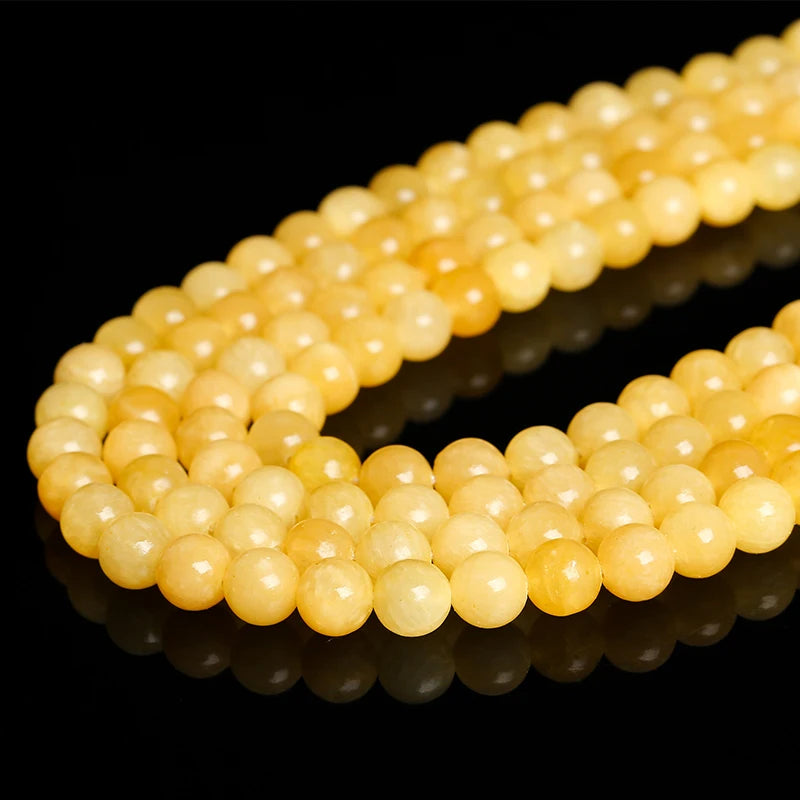 Natural Stone Jade Beads Round Spacer For Jewelry Making